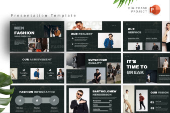 Attractive Men Fashion PowerPoint Template